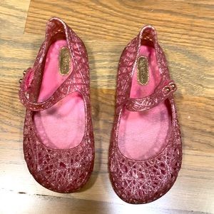 Mini Melissa- pink glitter size 9 little girls